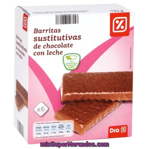 Dia Barritas Sustitutivas Crujientes De Chocolate Con Leche Estuche 210 Gr
