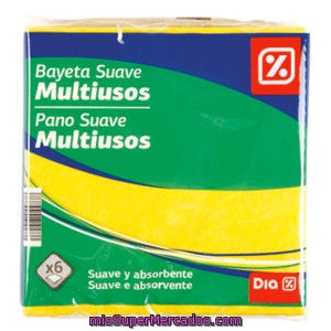 Dia Bayeta Amarilla Absorbente Y Suave Paquete 6 Uds