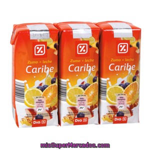 Dia Bebida De Frutas Con Leche Caribe 3 Brik X 33 Cl