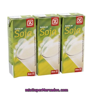 Dia Bebida De Soja Natural Pack 3 X 200 Ml