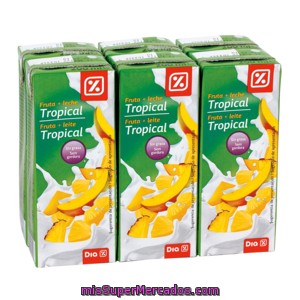 Dia Bebidas De Frutas Con Leche Tropical Pack 6 Briks X 200 Ml