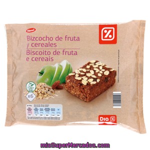 Dia Bizcocho De Fruta Y Cereales 6 Uds Estuche 240 Gr