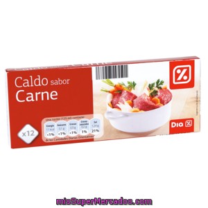 Dia Caldo Sabor Carne Estuche 12 Pastillas