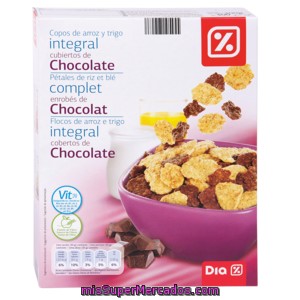 Dia Cereales Copos De Arroz Y Trigo Integral Cubiertos De Chocolate 300gr