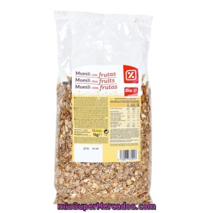 Dia Cereales Muesli Con Frutas Paquete 1kg