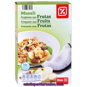 Dia Cereales Muesli Crujiente Con Frutas Paquete 500 Gr