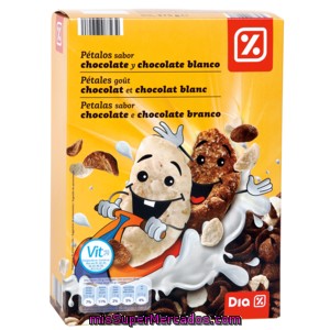 Dia Cereales Pétalos De Chocolate Blanco Y Negro Paquete 375 Gr