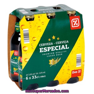 Dia Cerveza Rubia Especial Pack 6 Botellas 33 Cl
