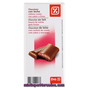 Dia Chocolate Con Leche Relleno Fresa Tableta 100 Gr