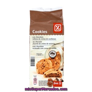 Dia Cookies Con Chocolate Rellenas De Crema De Avellana Bolsa 200 Gr
