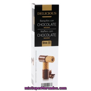 Dia Delicious Barquillos Chocolate Negro Caja 125 Gr