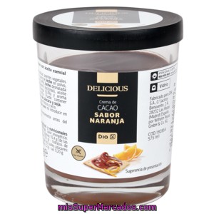 Dia Delicious Crema De Cacao Sabor Naranja Vaso 200 Gr