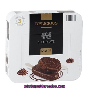 Dia Delicious Helado Bombón Triple Chocolate Caja 3 Uds 240 Gr