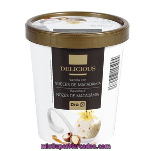 Dia Delicious Helado Vainilla Con Nueces De Macadamia Tarrina 400 Gr