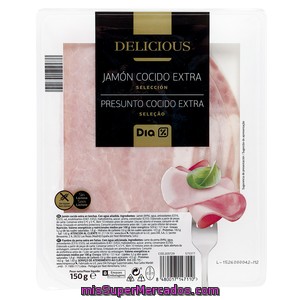 Dia Delicious Jamón Cocido Extra Selección Sobre 150 Gr