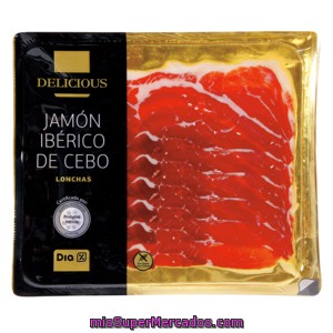 Dia Delicious Jamón Ibérico Lonchas Sobre 100 G