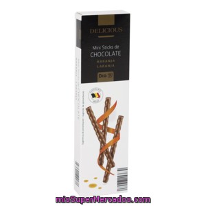 Dia Delicious Mini Sticks Chocolate Con Leche Y Naranja Caja 75 Gr