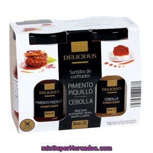 Dia Delicious Surtido De Confitados Pimiento Piquillo/cebolla Pack 2x170 Gr