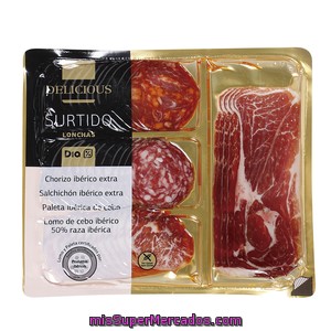 Dia Delicious Surtido Ibérico Lonchas Sobre 200 Gr