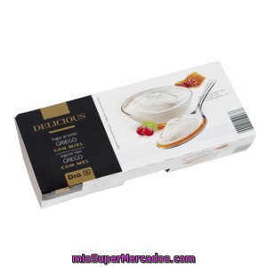 Dia Delicious Yogur Griego Con Miel Pack 2 Unidades 125 Gr