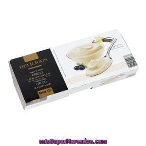 Dia Delicious Yogur Griego Con Vainilla Pack 2 Unidades 125 Gr