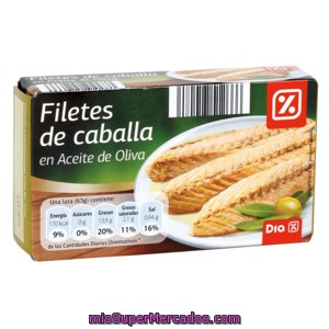 Dia Filetes De Caballa Del Sur En Aceite De Oliva Lata 62 Grs