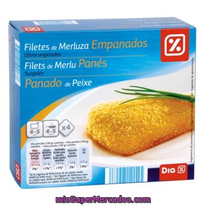 Dia Filetes De Merluza Empanados Caja 400 Gr