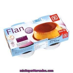 Dia Flan De Huevo 0% Mg Pack 4 Unidades 100 G