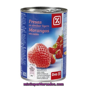 Dia Fresas En Almíbar Ligero Lata 150 Gr