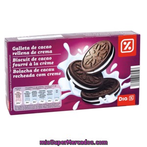 Dia Galleta De Cacao Rellena De Crema De Leche Paquete 176 Grs