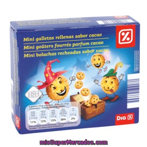 Dia Galleta Mini Sandwich Rellena De Chocolate Caja 168 Grs