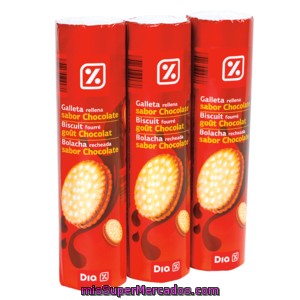 Dia Galleta Rellena Chocolate Pack 3x250 Gr