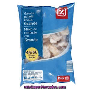 Dia Gamba Grande Pelada Cruda 44/66 Piezas Bolsa 450 Gr