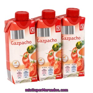 Dia Gazpacho Refrigerado Pack 3 Unidades Envase 330ml