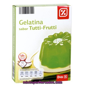 Dia Gelatina Sabor Tutti Frutti 2 Sobres Estuche 170 Grs