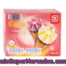 Dia Helado Cono Fresa Y Limón Pack 4 Uds