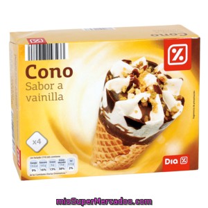 Dia Helado Cono Vainilla Pack 4 Uds