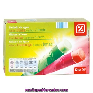 Dia Helado De Hielo Tropical Fresa Y Lima-limón Pack 6 Uds