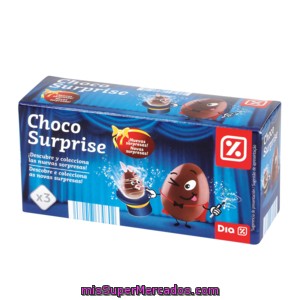 Dia Huevos Sorpresa Chocolate Pack 3 Caja 60 Gr