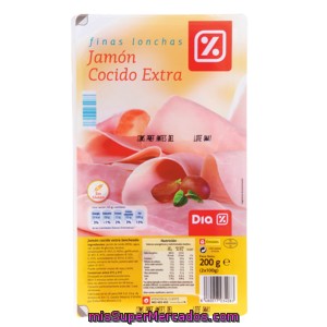 Dia Jamón Cocido Extra Finas Lonchas Sobre 2x125 G