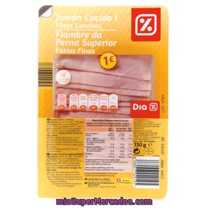 Dia Jamón Cocido Primera Finas Lonchas Sobre 130 G