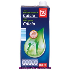 Dia Leche Semidesnatada Calcio Brik 1lt