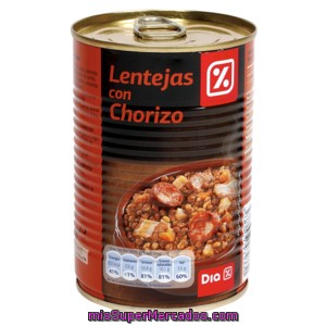 Dia Lentejas Con Chorizo Lata 430gr