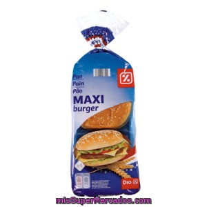 Dia Maxi Pan De Hamburguesas 4 Unidades Bolsa 300 Gr