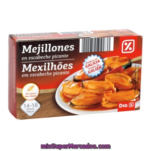 Dia Mejillones En Escabeche Picante 14/18 Piezas Lata 69 Grs