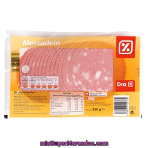 Dia Mortadela Lonchas Sobre 250 G