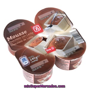 Dia Mousse De Chocolate Pack 4 Unidades 240 G