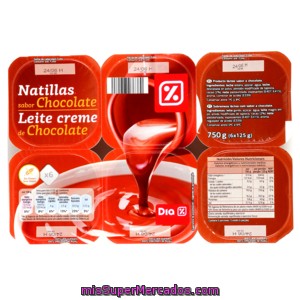 Dia Natillas Chocolate Pack 6 Unidaes 125 G
