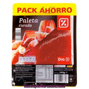 Dia Paleta Curada Lonchas Sobre 240 Gr