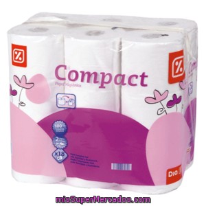 invención manejo télex Dia papel higiénico compacto blanco paquete 18 ud, precio actualizado en  todos los supers